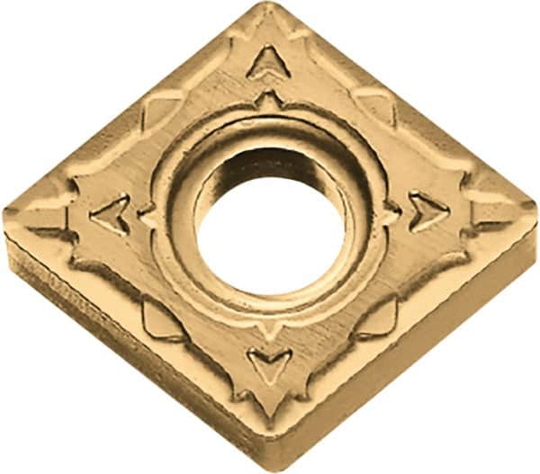 Kyocera - CNMG431 WP Grade PV710 Cermet Turning Insert - TiCN (Megacoat Nano) Finish, 80° Diamond, 1/2" Inscr Circle, 3/16" Thick, 1/64" Corner Radius - Americas Industrial Supply