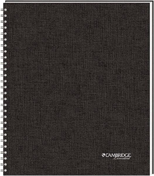 Cambridge - 80 Sheet, 8-1/2 x 11-3/4", Legal (Style) Meeting Notebook - Black - Americas Industrial Supply