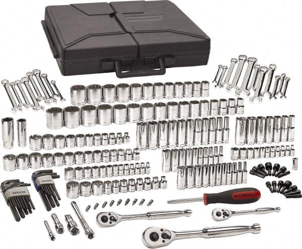 GearWrench - 216 Piece 1/4, 3/8 & 1/2" Drive Mechanic's Tool Set - Comes in Blow Molded Case - Americas Industrial Supply