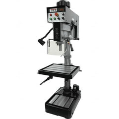 Jet - 10-7/16" Swing, Variable Speed Pulley Drill Press - Variable Speed, 2 hp, Single Phase - Americas Industrial Supply