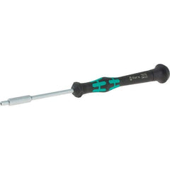 Wera - 2mm Solid Shaft Precision Nutdriver - Cushion Grip Handle, 6-1/4" OAL - Americas Industrial Supply