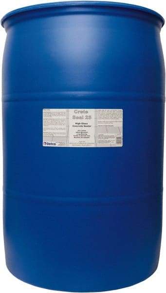 Detco - 55 Gal Drum Gloss Clear Concrete Floor Coating - 1000 Sq Ft/Gal Coverage, 22 g/L VOC Content, Quick Drying - Americas Industrial Supply