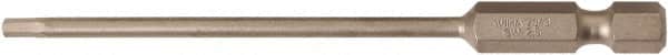 Wiha - 1/4" Hex Bit - 1/4" Hex Drive, 3-1/2" OAL - Americas Industrial Supply