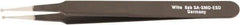 Wiha - 4-23/32" OAL SS-SA ESD Safe Tweezers - Micro Tip Straight & Slotted - Americas Industrial Supply