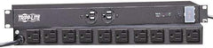 Tripp-Lite - 12 Outlets, 120 VAC15 Amps, 10' Cord, Power Outlet Strip - Floor, Keyhole Mount, 5-15 NEMA Configuration, 4" Strip - Americas Industrial Supply