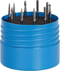 SGS Pro - 10 Piece, 1/8" Shank Burr Set - Tungsten Carbide, Multiple Head Shape - Americas Industrial Supply