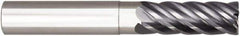 Niagara Cutter - 1", 6 Flute, Single End, Solid Carbide, 0.12" Corner Radius End Mill - 7" OAL, 38° Helix, Right Hand Flute, 2-1/4" LOC, Right Hand Cut, 4-1/8" Extended Reach - Americas Industrial Supply