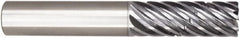 Niagara Cutter - 1", 9 Flute, Single End, Solid Carbide, 0.03" Corner Radius End Mill - 7" OAL, 38° Helix, Right Hand Flute, 4-1/8" LOC, Right Hand Cut - Americas Industrial Supply