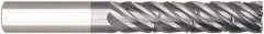 Niagara Cutter - 5/8", 2" LOC, 5/8" Shank Diam, 4" OAL, 6 Flute, Solid Carbide Square End Mill - Single End, AlTiN Finish, Spiral Flute, 38° Helix, Right Hand Cut, Right Hand Flute, Series SCS638 - Americas Industrial Supply