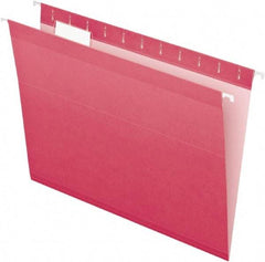 Pendaflex - 8-1/2 x 11", Letter Size, Pink, Hanging File Folder - 11 Point Stock, 1/5 Tab Cut Location - Americas Industrial Supply