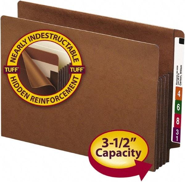 SMEAD - 8-1/2 x 11", Letter Size, Redrope, Expansion Folders - Straight Tab Cut Location - Americas Industrial Supply