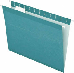 Pendaflex - 8-1/2 x 11", Letter Size, Aqua, Hanging File Folder - 11 Point Stock, 1/5 Tab Cut Location - Americas Industrial Supply