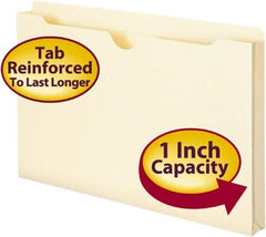 SMEAD - 8-1/2 x 14", Legal, Manila, File Jacket - 11 Point Stock, Straight Tab Cut Location - Americas Industrial Supply