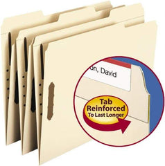 SMEAD - 8-1/2 x 11", Letter Size, Manila, File Folders with Top Tab - 11 Point Stock, 1/3 Tab Cut Location - Americas Industrial Supply