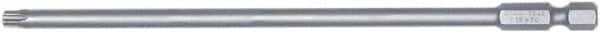 Wiha - T9 Torx Bit - 1/4" Hex Drive, 6" OAL - Americas Industrial Supply