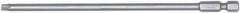 Wiha - T9 Torx Bit - 1/4" Hex Drive, 6" OAL - Americas Industrial Supply
