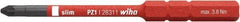 Wiha - 4mm Drive, #1 Pozidriv Screwdriver Bit - 75mm OAL - Americas Industrial Supply