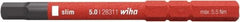 Wiha - 6mm Drive, Inch or Metric Screwdriver Bit - 75mm OAL - Americas Industrial Supply