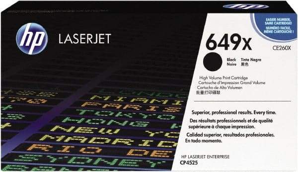 Hewlett-Packard - Black Toner Cartridge - Use with HP Color LaserJet Enterprise CP4525 - Americas Industrial Supply