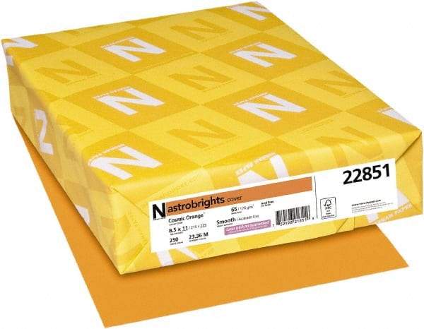 Neenah Paper - 8-1/2" x 11" Cosmic Orange Colored Copy Paper - Use with Laser Printers, Copiers, Inkjet Printers - Americas Industrial Supply