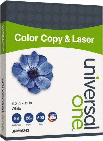 Universal One - 8-1/2" x 11" White Copy Paper - Use with Laser Printers, Copiers - Americas Industrial Supply