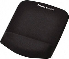 FELLOWES - Black Mouse Pad/Wrist Rest - Use with Mouse - Americas Industrial Supply