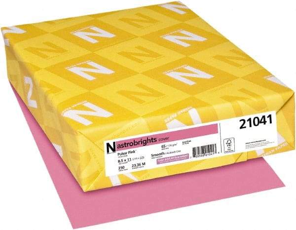 Neenah Paper - 8-1/2" x 11" Pulsar Pink Colored Copy Paper - Use with Laser Printers, Copiers, Inkjet Printers - Americas Industrial Supply