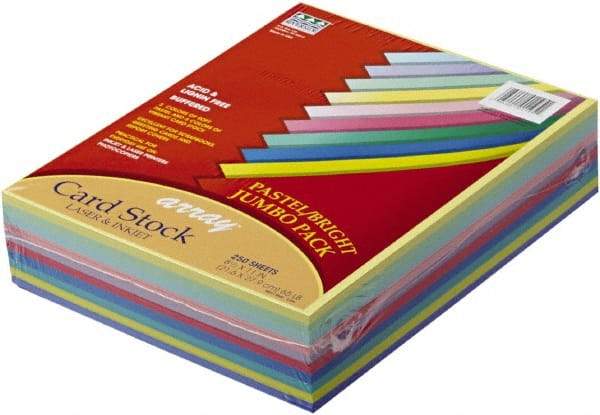 Pacon - 8-1/2" x 11" Assorted Colors Colored Copy Paper - Use with Copiers,Inkjet Printers,Laser Printers,Typewriters - Americas Industrial Supply