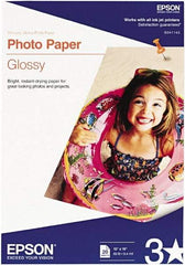 Epson - 13" x 19" White Photo Paper - Use with Inkjet Printers - Americas Industrial Supply