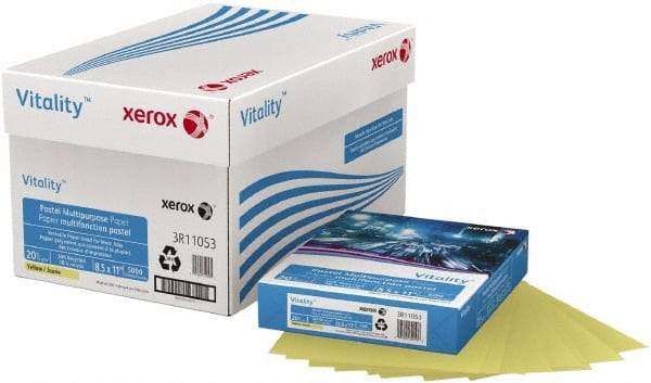 Xerox - 8-1/2" x 11" Yellow Colored Copy Paper - Use with Copiers, Printer, Fax Machines - Americas Industrial Supply