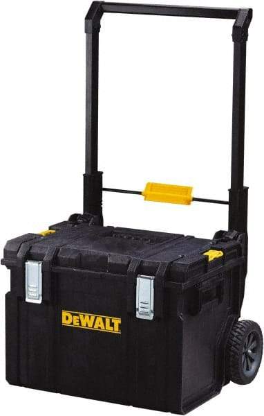 DeWALT - 2 Piece, Black/Yellow Wheeled Tool Box - 18-3/4" Deep x 38-7/8" High x 23-3/8" Wide, Removable Tray - Americas Industrial Supply