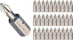 Wiha - #3, Insert Phillips Screwdriver Bit - 1/4" Drive, - Americas Industrial Supply