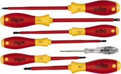 Wiha - 7 Piece Phillips, Slotted & Square Screwdriver Set - Comes in Box - Americas Industrial Supply