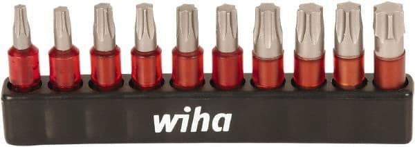 Wiha - 10 Piece 1/4" Drive Impact Torx Bit Socket Set - T10 to T40 Torx - Americas Industrial Supply