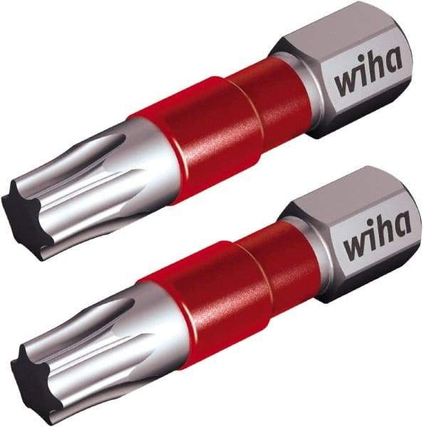 Wiha - T27 Torx Bit - 1/4" Hex Drive, 1-9/64" OAL - Americas Industrial Supply