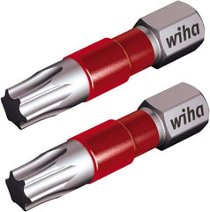 Wiha - T20 Torx Bit - 1/4" Hex Drive, 1-9/64" OAL - Americas Industrial Supply