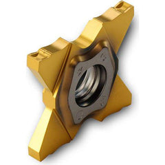 Grooving Insert: TQCC TT9080, Solid Carbide TiAlN & TiN Finish, Neutral, 0.087″ Cutting Width, Series TQC27