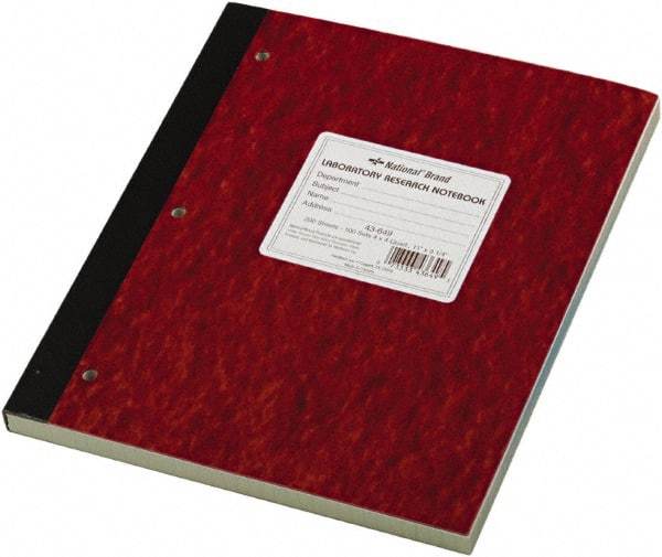 National Brand - 200 Sheet, 9-1/4 x 11", Quadrille Lab Notebook - Brown - Americas Industrial Supply