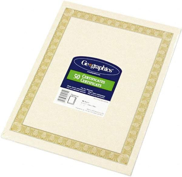 Geographic - 50 Sheet, 8-1/2 x 11", Certificate - Natural - Americas Industrial Supply