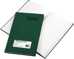 National Brand - 200 Sheet, 6-1/4 x 9-5/8", Record Rule Accounting Book - Green - Americas Industrial Supply