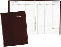 DayMinder - 52 Sheet, 8 x 11", Appointment Book - Burgundy - Americas Industrial Supply