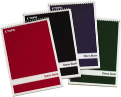 TOPS - 80 Sheet, 6 x 9", Gregg Steno Book - Assorted Colors - Americas Industrial Supply