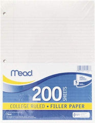 Mead - 200 Sheet, 8-1/2 x 11", College Ruled Filler Paper - White - Americas Industrial Supply
