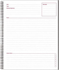 Mead - 80 Sheet, 8-1/4 x 11", Guided Business Notebook - Black - Americas Industrial Supply