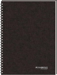 Cambridge - 80 Sheet, 5 x 8", Legal (Style) Meeting Notebook - Black - Americas Industrial Supply