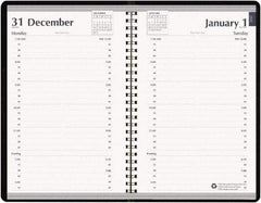 House of Doolittle - 312 Sheet, 5 x 8", Appointment Book - Black - Americas Industrial Supply
