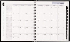 DayMinder - 12 Sheet, 6-7/8 x 8-3/4", Monthly Planner - Black - Americas Industrial Supply