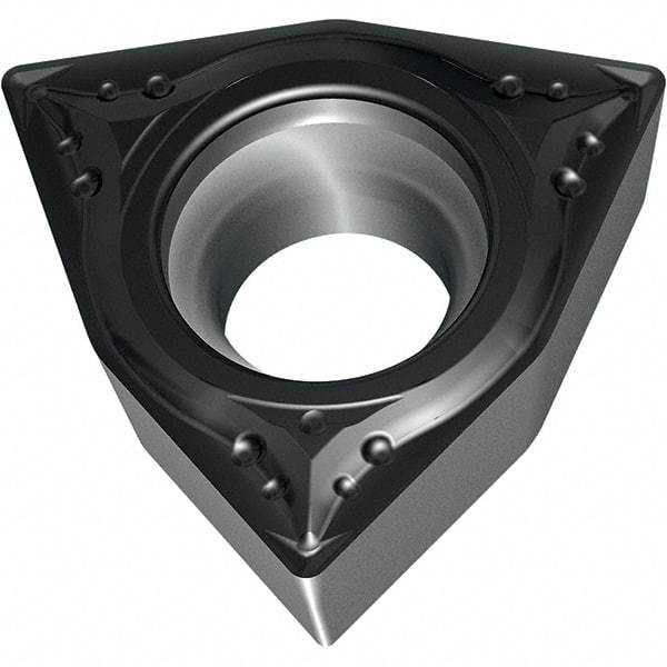 Walter - WCMT MP4 Grade WPP20S Turning Insert - TiCN+Al2O3+(TiCN) Finish, 80° Trigon, 9.53mm Inscr Circle, 3.97mm Thick, 0.8mm Corner Radius - Americas Industrial Supply