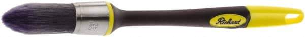 Richard - 1" Oval Polyester Trim Brush - 2-1/4" Bristle Length, 7-3/8" Rubber Sash Handle - Americas Industrial Supply