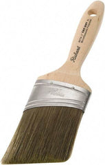 Richard - 3" Oval/Angle Polyester Angular Brush - 3-1/4" Bristle Length, 5-3/4" Wood Sash Handle - Americas Industrial Supply